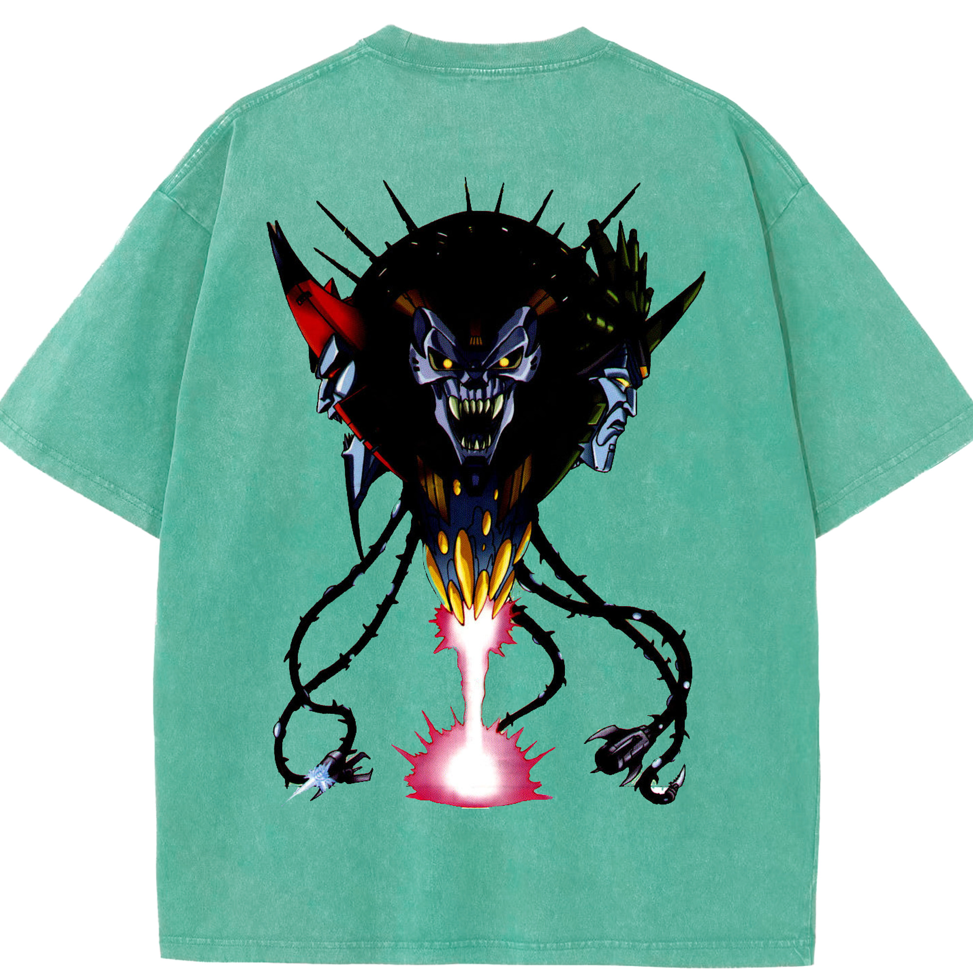 （画像用）  綿100% ヴィンテージ風 半袖Tシャツ（背面プリント）